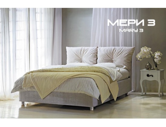 Мягкая двуспальная кровать Мери